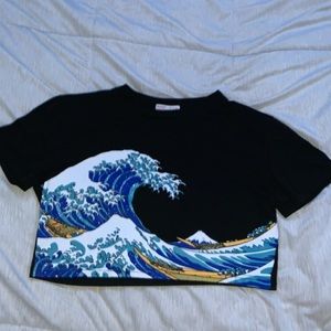 wave crop top never worn